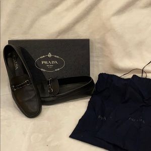 Men’s black Prada loafers size US 12